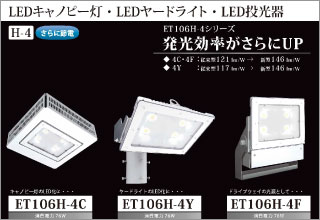 LEDキャノピー灯・LEDヤードライト・LED投光器【さらに節電】