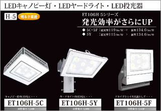 LEDキャノピー灯・LEDヤードライト・LED投光器【明るさ重視】