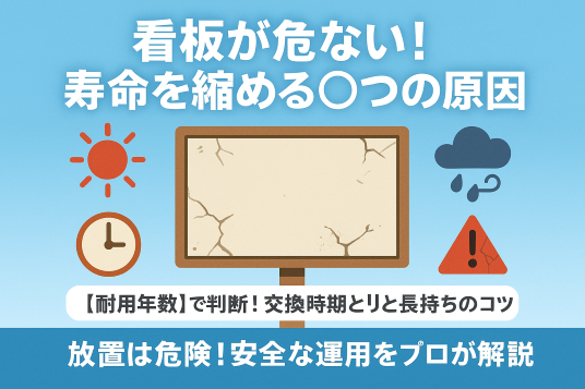 看板の「耐用年数」を徹底解説!長寿命化の秘訣と交換時期の判断基準
