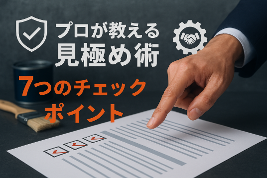 【全国対応】塗装工事会社の選び方｜信頼できる業者を見極める7つの基準