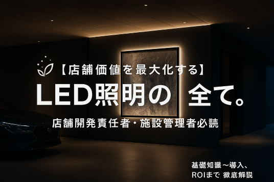【店舗開発・施設管理者向け】LED照明とは？基礎知識から導入メリット、選び方、そして投資対効果（ROI）まで徹底解説