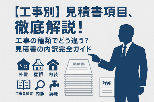 建築工事の見積書内訳書との違いや各項目の詳細について解説
