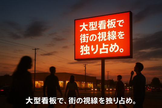 【完全ガイド】大型看板で集客力を最大化！種類・施工の流れ・費用・成功の秘訣まで解説