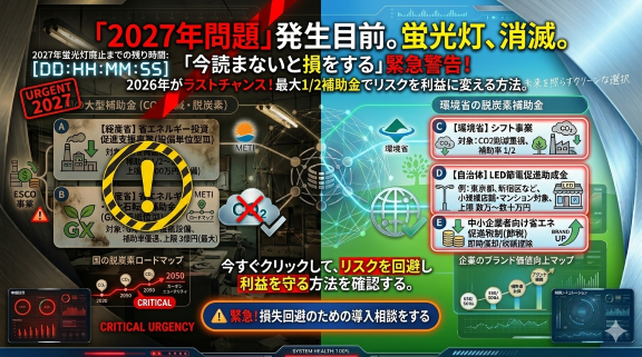 2026　省エネ　補助金　水銀灯　蛍光灯　禁止