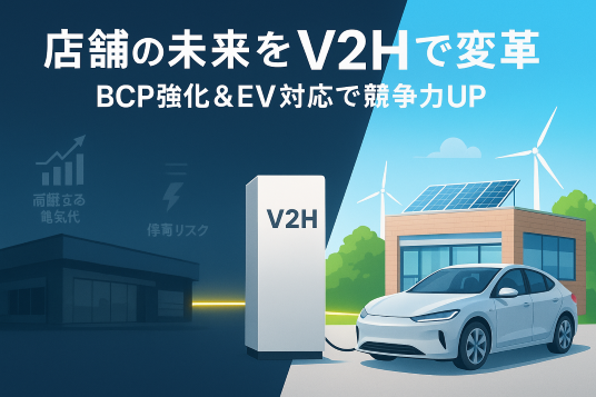 V2Hが変える店舗施設管理：災害、コスト、EV充電の課題を解決する戦略的アプローチ