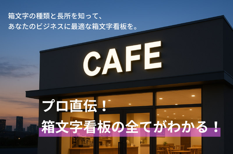 【図解付き】箱文字看板とは？｜種類・特徴・切り文字との違いを徹底解説