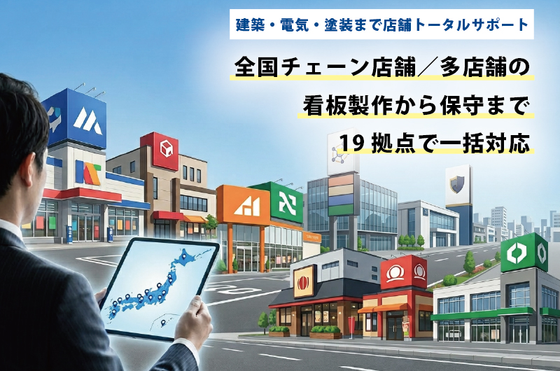 チェーン店看板の製作・全国施工ガイド