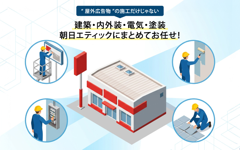 看板から建設までを支える「店舗トータルソリューション」