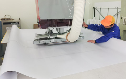 シーム加工の様子1