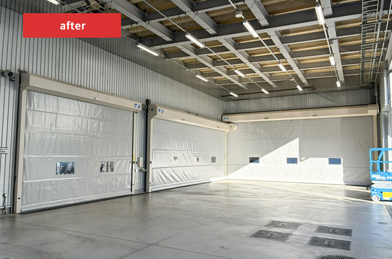 トヨタカローラ名古屋整備室空調・シャッター工事実績写真03