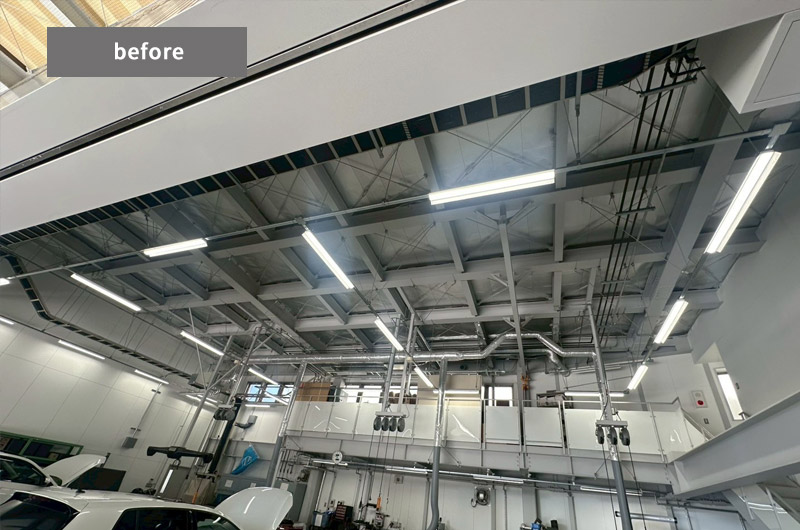 トヨタカローラ名古屋整備室空調・シャッター工事実績写真06