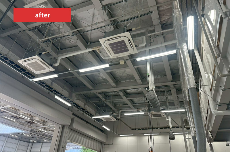 トヨタカローラ名古屋整備室空調・シャッター工事実績写真07