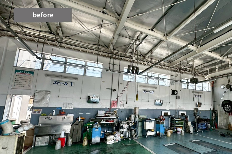 トヨタカローラ名古屋整備室空調・シャッター工事実績写真08