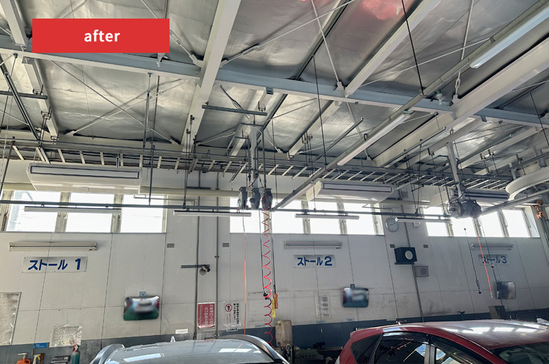 トヨタカローラ名古屋整備室空調・シャッター工事実績写真09