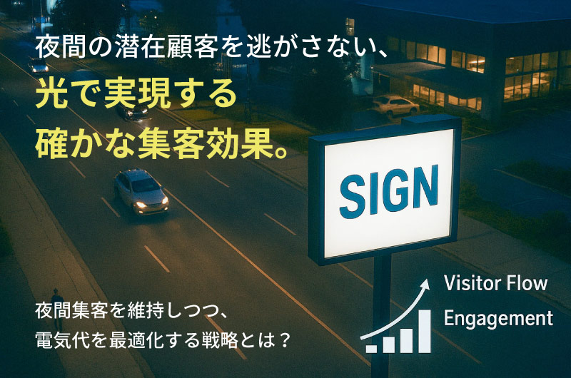 夜間の潜在顧客を逃がさない、内照式看板の活用術