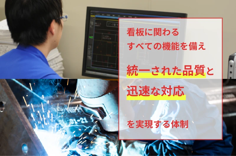CI変更・社名変更などにより全国各店舗の看板を一斉変更したい